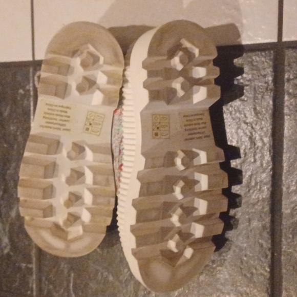 Jeffrey Campbell B2School BlueFloral Fabric Platform LaceUp Lug Sole Size 6.5 - Picture 5 of 8